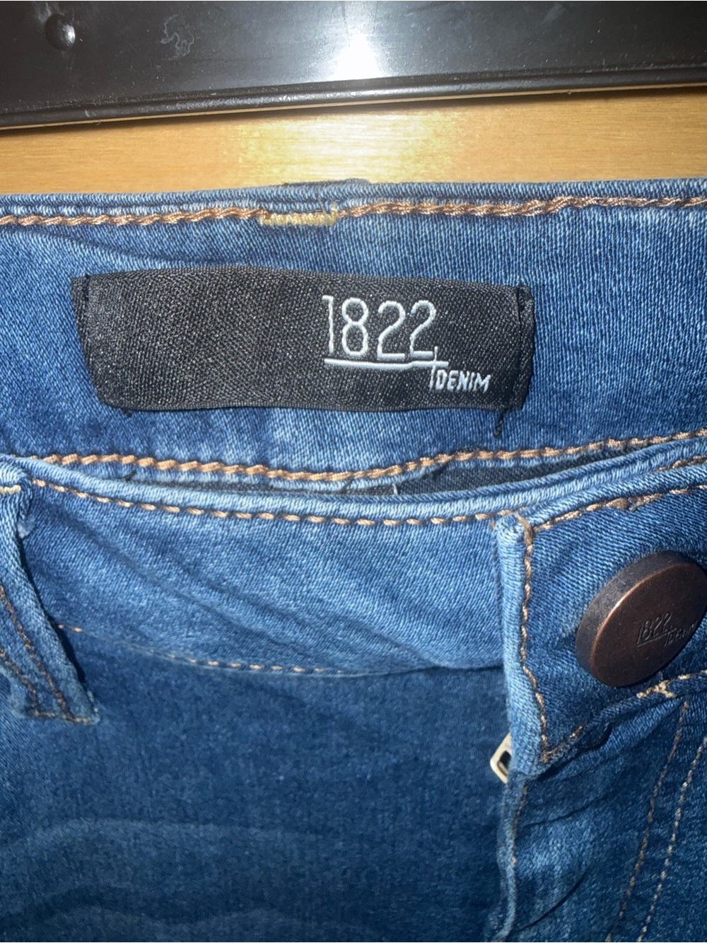 1822 Denim Dark Blue cropped Skinny Jeans - Picture 2 of 4